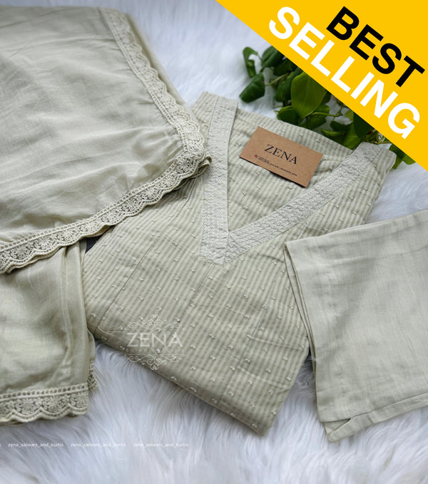 Premium Mul Cotton A-Line Kurti Set – Elegant Ethnic Wear