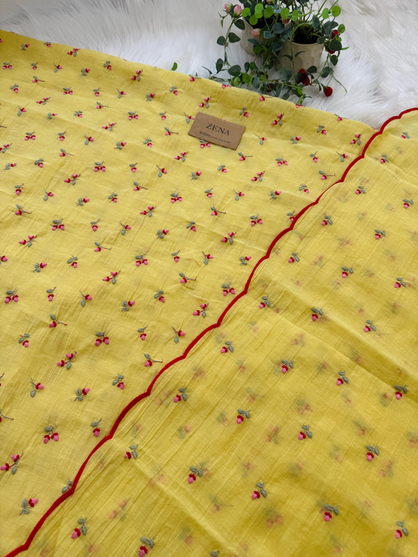 Premium Mul Chanderi Embroidered Unstitched Suit – Redefining Ethnic Elegance
