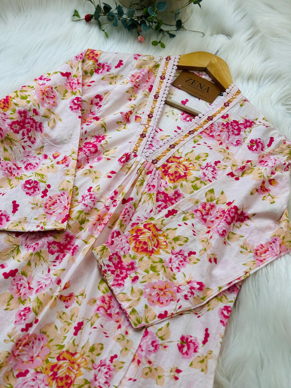 Pure Cotton A-Line Kurti Set – Comfortable & Stylish Daily Wear