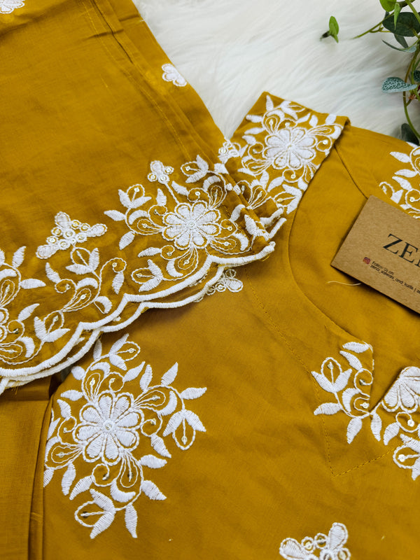 Pure Cotton Embroidered Kurti Set – Comfort Meets Classic Style