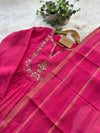 ✨ Premium Mul Chanderi Hand Work Anarkali Set ✨