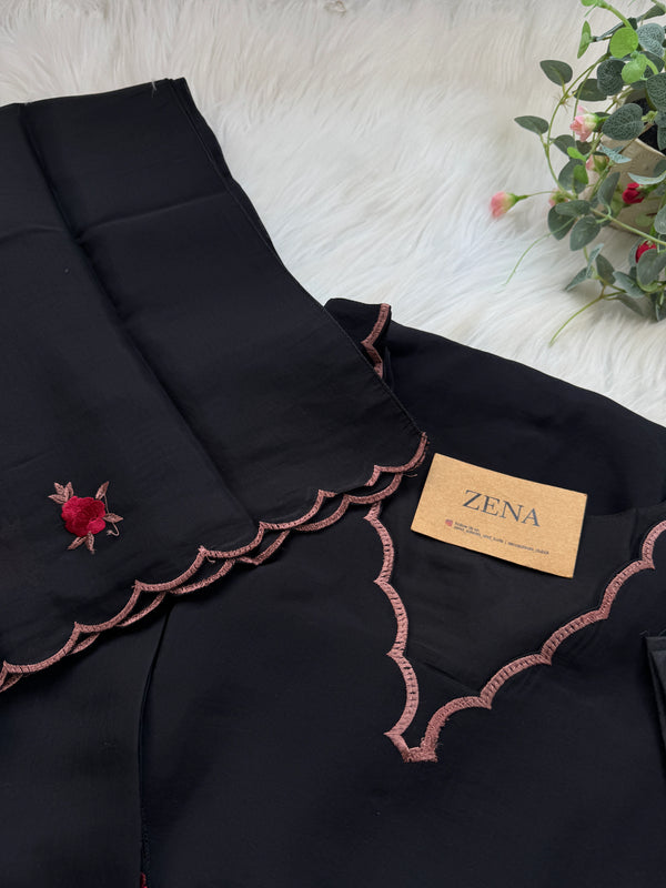 ✨ Glass Chanderi Embroidered Kurti Set ✨