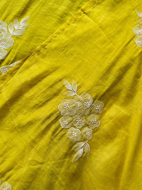 Mul Chanderi Embroidered Anarkali Kurti Set – Timeless Elegance, Effortless Style