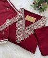 ✨ Glass Chanderi Pakistani Embroidered Kurti Set ✨