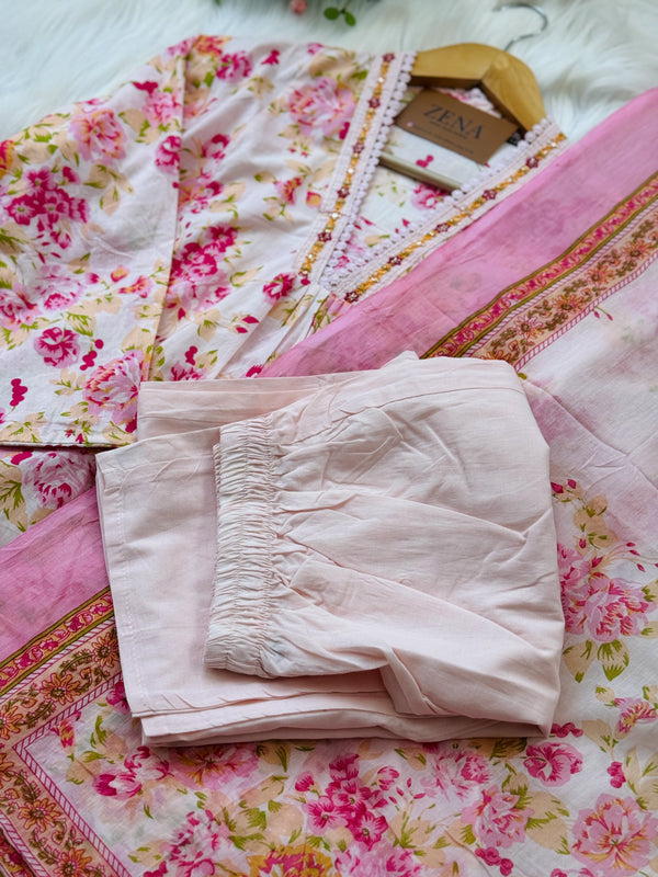 Pure Cotton A-Line Kurti Set – Comfortable & Stylish Daily Wear