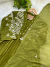 Pure Cotton Embroidered Anarkali Set – Elegant Ready-to-Wear Outfit