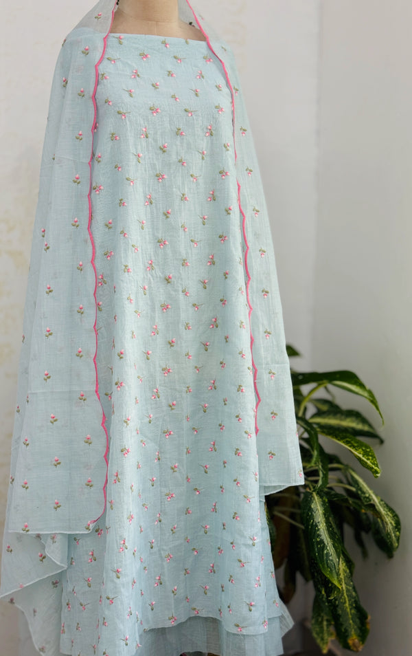 Premium Mul Chanderi Embroidered Unstitched Suit – Redefining Ethnic Elegance