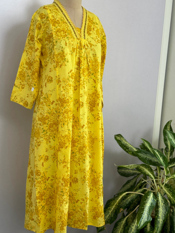 Pure Cotton A-Line Kurti Set – Comfortable & Stylish Daily Wear