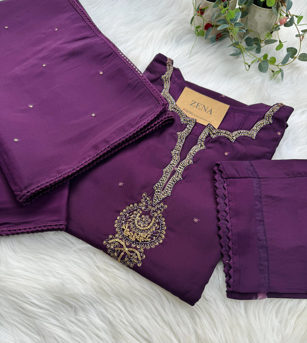 Mul Chanderi Hand Work Kurti Set – Elegant Ethnic Wear 🌸