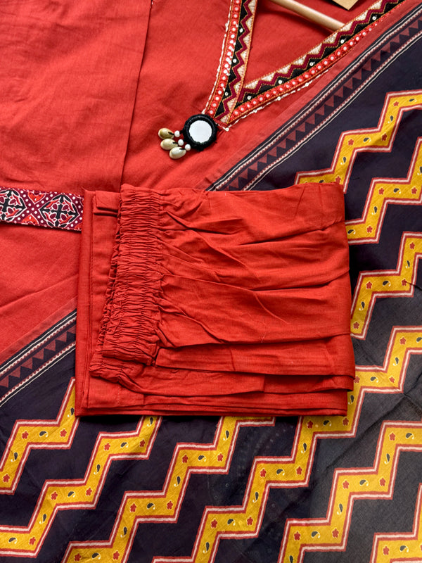 Pure Cotton A-Line Kurti Set – Effortless Everyday Elegance
