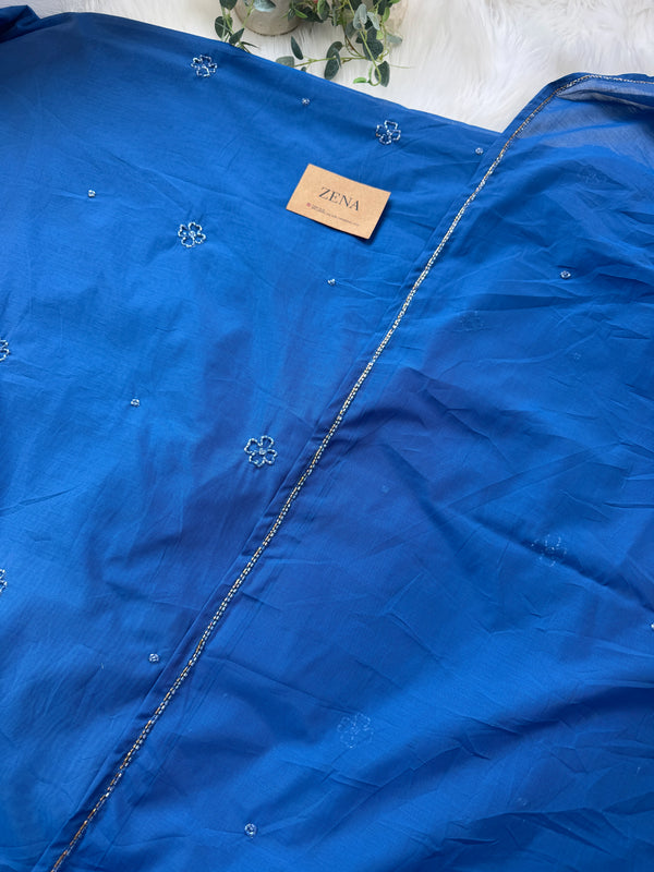 β¨ Mul Chanderi Hand-Detailed Unstitched Suit β¨