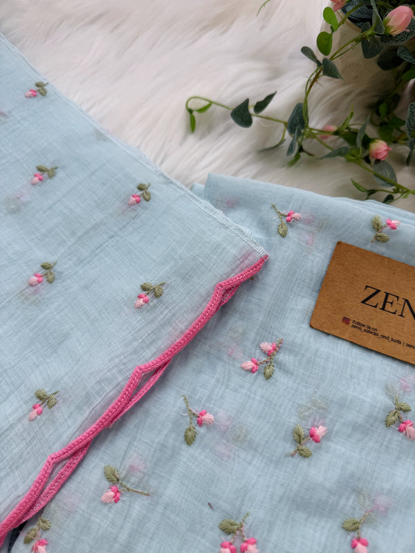 Premium Mul Chanderi Embroidered Unstitched Suit – Redefining Ethnic Elegance