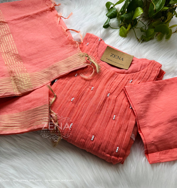 Premium Mul Chanderi Embroidered Anarkali Suit – Timeless Elegance for Your Festive Wardrobe