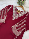 ✨ Glass Chanderi Pakistani Embroidered Kurti Set ✨
