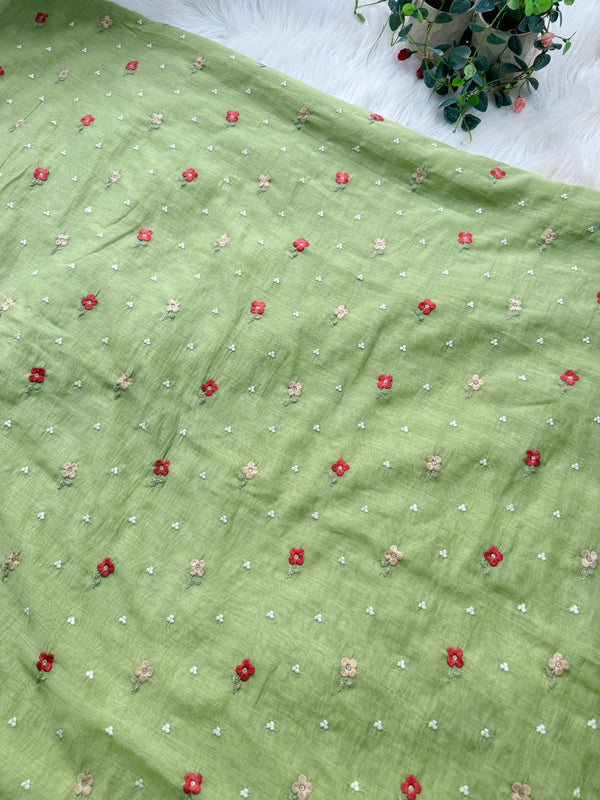 Premium Mul Chanderi Embroidered Unstitched Suit – Redefining Ethnic Elegance