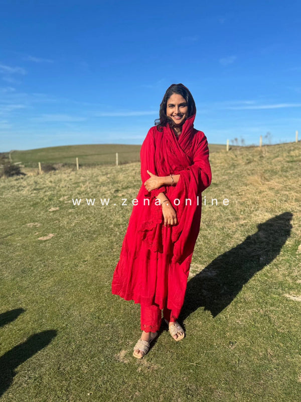 Zena Signature Anarkali 💛 – Premium Pure Mul Cotton🌿Z396