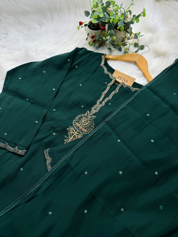 Mul Chanderi Hand Work Kurti Set – Elegant Ethnic Wear 🌸
