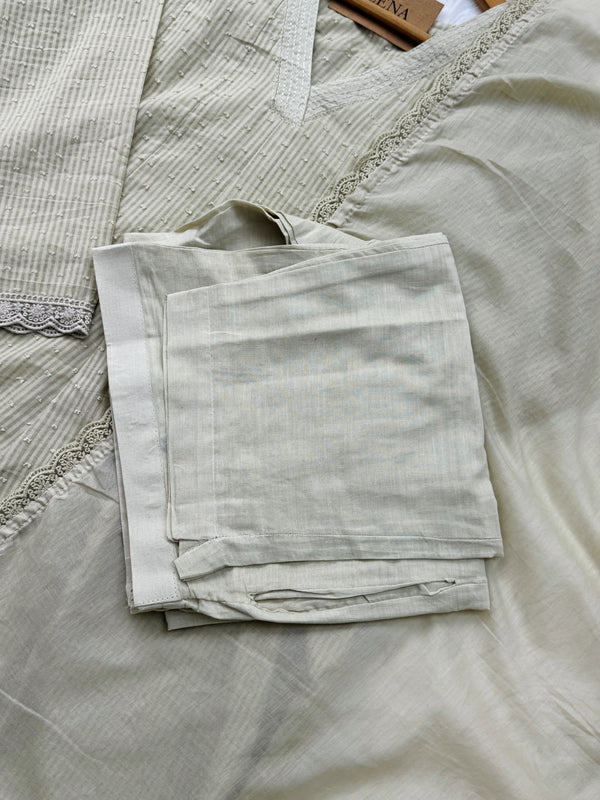 Premium Mul Cotton A-Line Kurti Set – Elegant Ethnic Wear