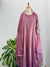 Tissue silk A-aline party wear Kurti set
