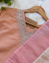 Organza Ready-to-Wear Handwork Kurti Set ✨