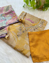 Ready to Wear Tissue Silk Hand Work Kurti Set – A Touch of Elegance ✨