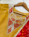 READY TO WEAR TISSUE SILK HAND WORK KURTI SET ✨