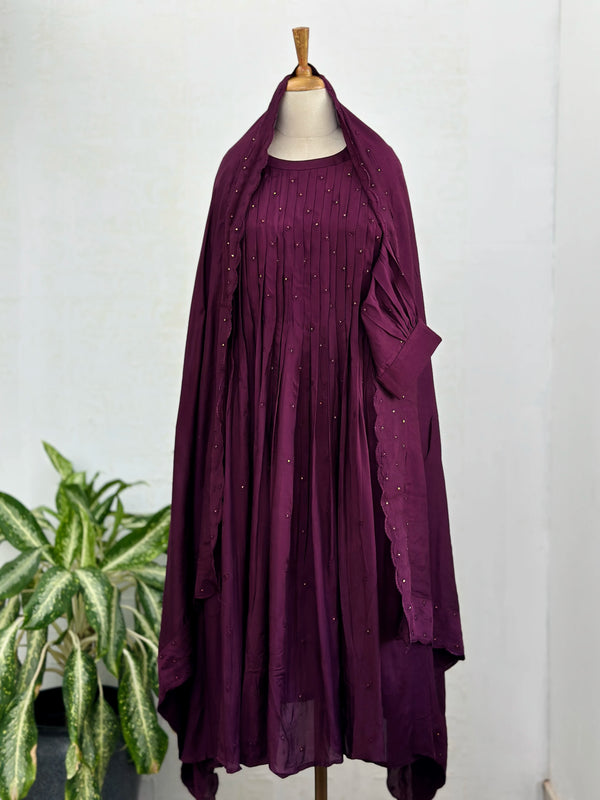 Mul Cotton Anarkali Kurti Set – Comfortable & Elegant Ethnic Wear
