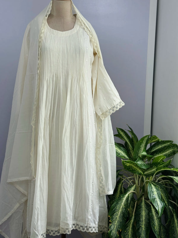 Pure Mul Chanderi Anarkali Suit Set – Elegant Festive Wear