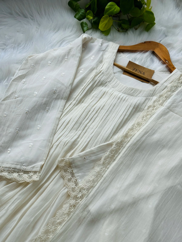 Pure Mul Chanderi Anarkali Suit Set – Elegant Festive Wear