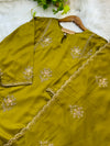 Mul Chanderi Hand Detailed Anarkali Suit – Premium Ready-to-Wear Ethnic Set