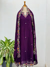 Pure Chinon Handwork A-Line Kurti Set
