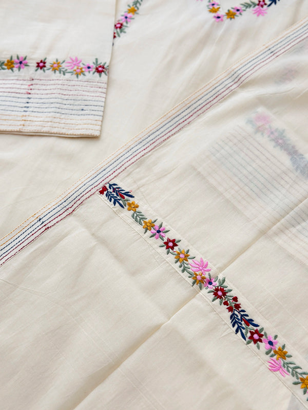 Pure Cotton Embroidery Kurti Set (Ready to Wear)