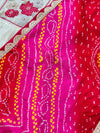 Premium Mul Chanderi Handwork Kurti Set with Bandhani Dupatta
