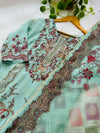Glam Crepe Mirror Work Ready to wear Kurti Set