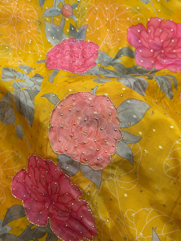 ✨ Pure Organza Handwork Party Wear Unstitched Suit ✨