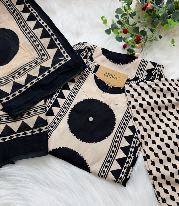 Pure Cotton Ready-to-Wear Kurti Set — Comfort Meets Everyday Elegance