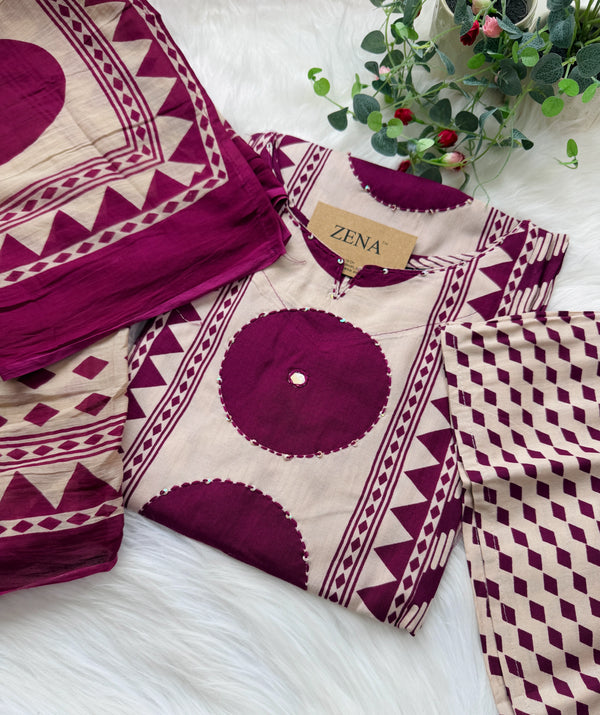 Pure Cotton Ready-to-Wear Kurti Set — Comfort Meets Everyday Elegance