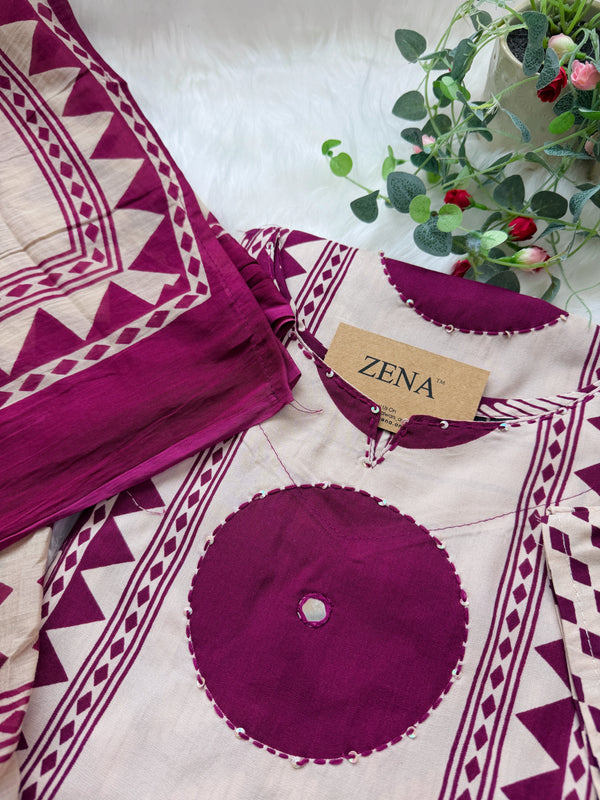 Pure Cotton Ready-to-Wear Kurti Set — Comfort Meets Everyday Elegance