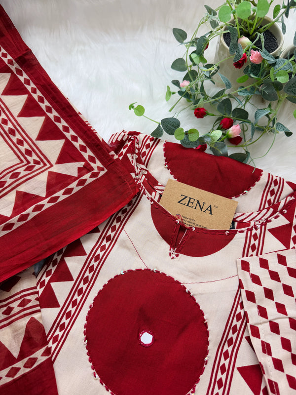 Pure Cotton Ready-to-Wear Kurti Set — Comfort Meets Everyday Elegance