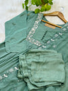 PURE CHINNON HAND WORK KURTI SET