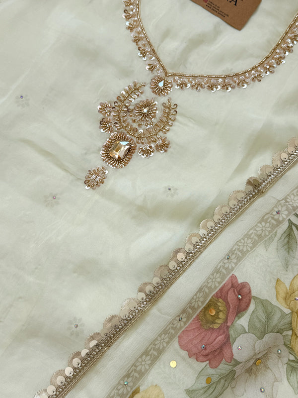 ✨ Crepe Hand-Detailed Unstitched Suit ✨