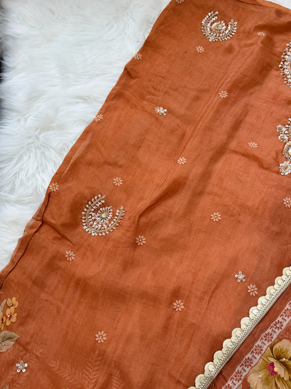 ✨ Crepe Hand-Detailed Unstitched Suit ✨