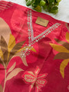 Tissue Silk Hand Detailed Unstitched Partywear Suit – Luxe Elegance Redefined