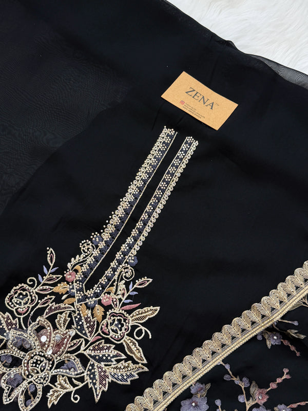 Crepe Hand-Detailed Unstitched Suit ✨
