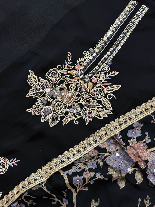 Crepe Hand-Detailed Unstitched Suit ✨