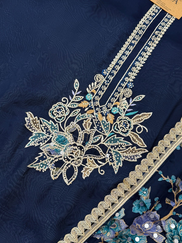 Crepe Hand-Detailed Unstitched Suit ✨