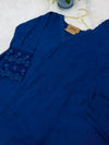 ✨ Mul Chanderi Embroidery Work Slitted Kurti Set