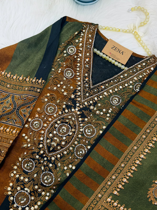 ✨ Embroidered Hand-Detailed Farshi Salwar Set