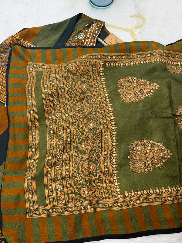 ✨ Embroidered Hand-Detailed Farshi Salwar Set