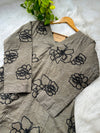 Pure Mul Cotton Embroidered Kurti Set